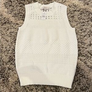 NWT LOFT white knit sweater. Womens xs.